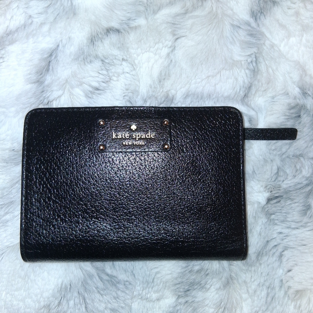 Kate Spade Black Textured Wallet